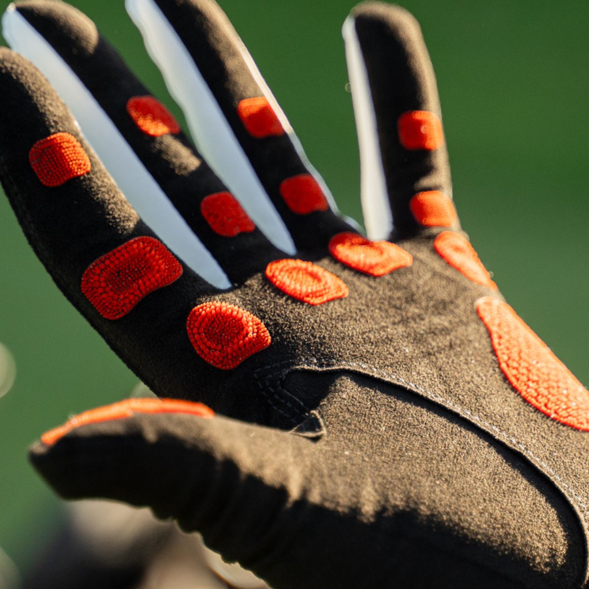EXO Golf Glove Palm Facing Up with Red Nanocells - close-up